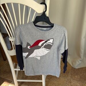 Gray Shark Graphic Kids Shirt